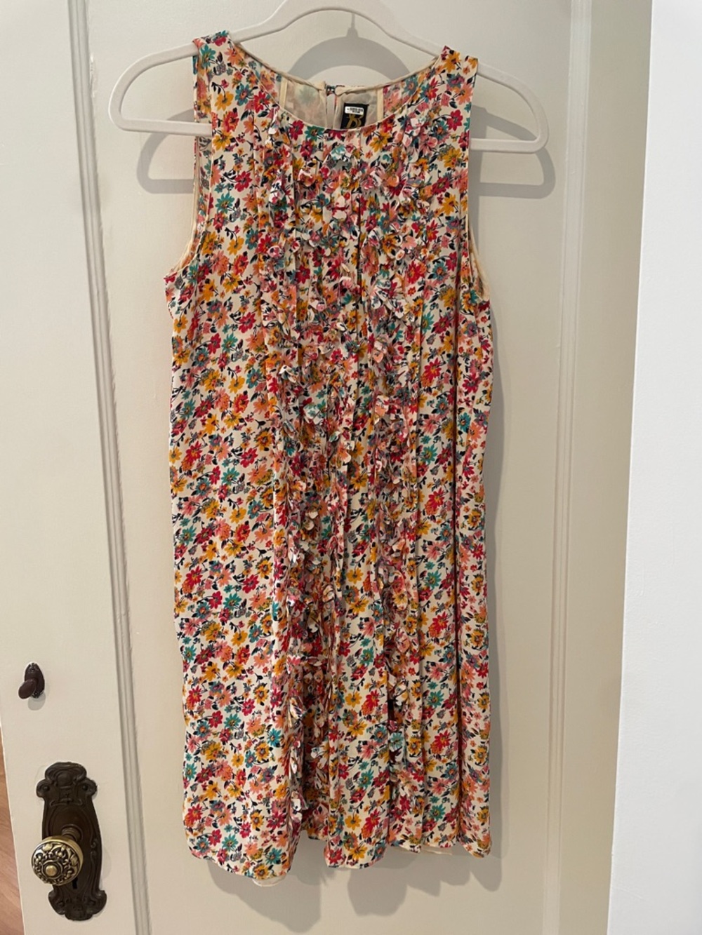 Vintage Multicolor Floral Midi Dress Size 2